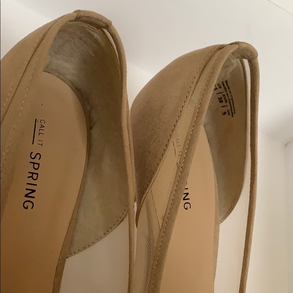 Call It Spring Nude Mesh Heels - Picture 8 of 8